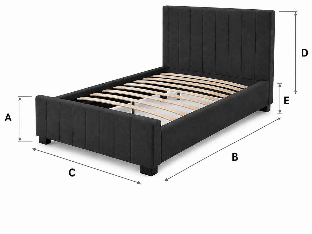 Bed Frames size guide diagram