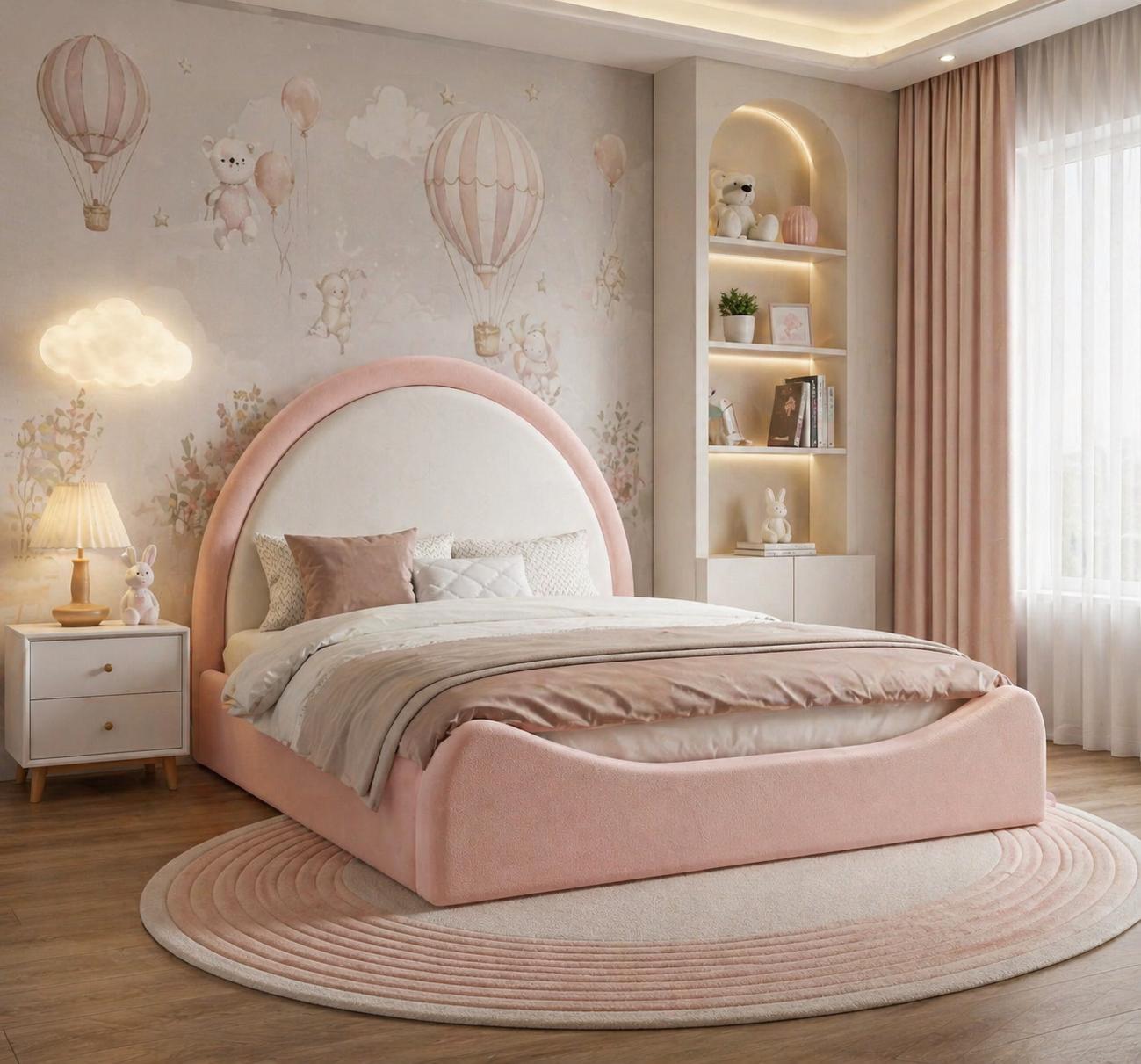 Marshmallow Upholstered Kids Bed Frame